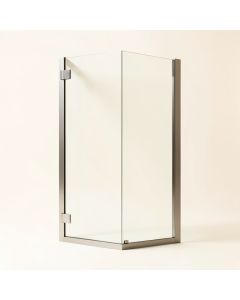 Kinkade Xl 23.25 '' W X 80 '' H Hinged Frameless Shower Door (synthetic illustration; no displayed measurements)