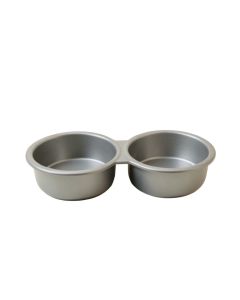 Moss Falls Pet Feeding Stand With Two Plain Empty Bowls - Gray