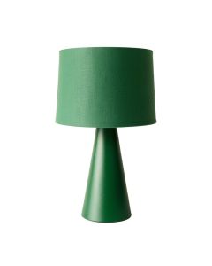 Meadow Crest Table Lamp With A Plain Fabric Shade - Green