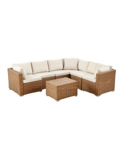 Parachute 8 Piece Rattan Sectional Seating Group With Cushions (synthetic illustration; no displayed measurements)
