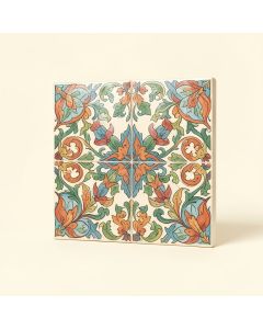Angela 8 '' X 8 '' Ceramic Harbour Sonata Decorative Mural Tile In Multicolor (synthetic illustration; no displayed measurements)