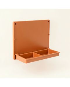 Shore Edge Empty Wall-Mounted Tool Organizer Panel - Terracotta (synthetic illustration; no displayed measurements)