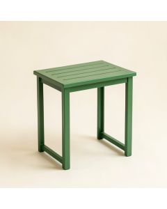 Dune Arc Compact Balcony Table (synthetic illustration; no displayed measurements)