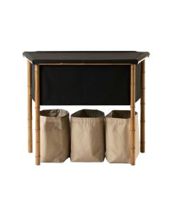 Ridge Canyon Laundry Sorting Station With Plain Removable Bags - Black