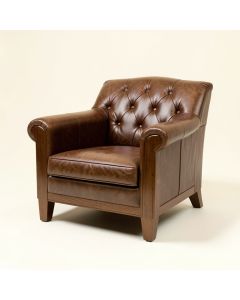 Renae 40 '' Wide Tufted Top Grain Leather Armchair (synthetic illustration; no displayed measurements)