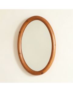 Stone Arc Framed Wall Mirror - Terracotta (synthetic illustration; no displayed measurements)