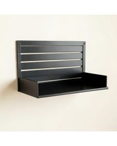 Rowan Crossing Wall-Mounted Entryway Organizer Shelf - Black (synthetic illustration; no displayed measurements)