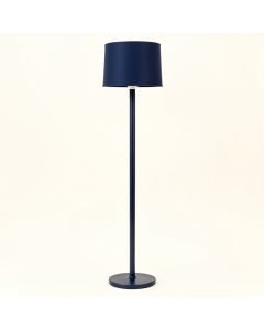 Dune Branch Floor Lamp With A Plain Fabric Shade - Navy (synthetic illustration; no displayed measurements)