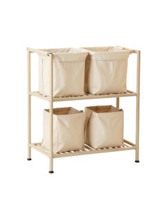 Harbor Canyon Laundry Sorting Station With Plain Removable Bags - Beige (synthetic illustration; no displayed measurements)