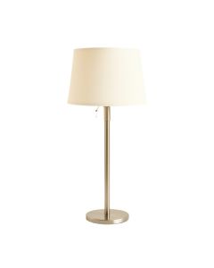 Lake Canyon Floor Lamp With A Plain Fabric Shade - Ivory