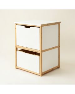 Cliff Crest Freestanding Pull-Out Hamper Cabinet - White (synthetic illustration; no displayed measurements)