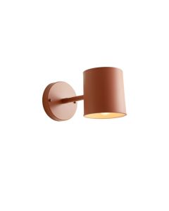 Heath Crest Wall Sconce Mounted On A Plain Wall - Terracotta