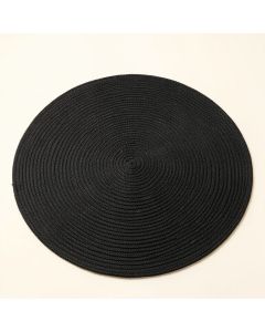 Sage Crest Round Area Rug - Black (synthetic illustration; no displayed measurements)