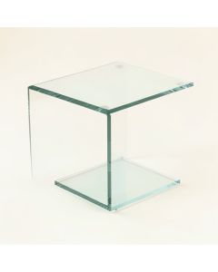 Seral Glass Top End Table (synthetic illustration; no displayed measurements)