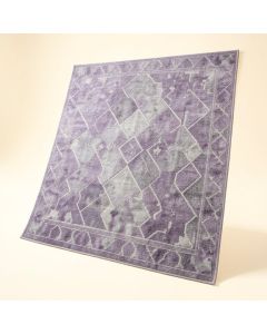 Geometric Gray/Purple Area Rug (synthetic illustration; no displayed measurements)