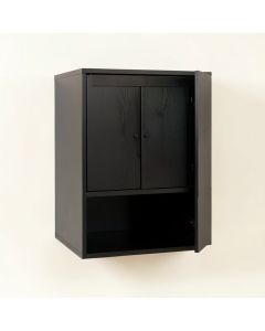 Meadow Brook Wall-Mounted Laundry Cabinet - Black (synthetic illustration; no displayed measurements)