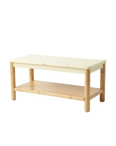 Fern Branch Indoor Bench - Cream (synthetic illustration; no displayed measurements)