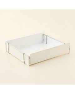 Aspen Dale Empty Under-Desk Cable Tray - White (synthetic illustration; no displayed measurements)