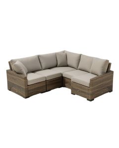 Kelly Outdoor Patio 3 Piece Sectional Seating Group With Cushions