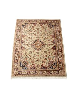 Savonnerie Oriental Hand-Knotted Wool Plum Area Rug (synthetic illustration; no displayed measurements)