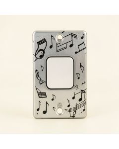 Coffee Cup With Music Notes 1-Gang Toggle Light Switch Wall Plate (synthetic illustration; no displayed measurements)