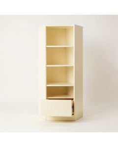 Flint Edge Narrow Cubby Tower - Cream (synthetic illustration; no displayed measurements)