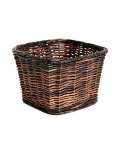 Folding Wicker Grass Weaving Basket Black And Brown For Storing Cosmetics Dirty
