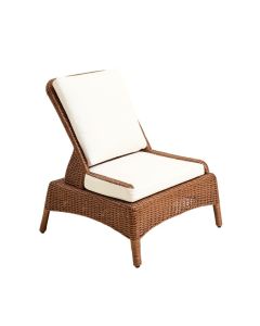 Ivy Bronx Foldable Patio Rattan Chaise Lounge Chair W/5 Back Positions White Cushion