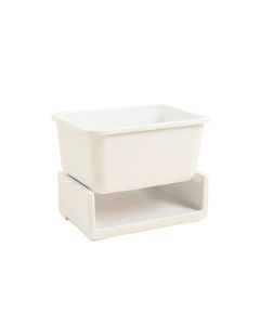 Hill Bluff Empty Raised Planter - White (synthetic illustration; no displayed measurements)