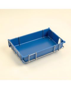 Field Crest Empty Under-Desk Cable Tray - Blue (synthetic illustration; no displayed measurements)