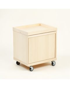 Oak Bridge Empty Rolling Workshop Cart - Ivory (synthetic illustration; no displayed measurements)
