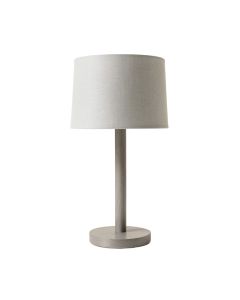 Olive Bridge Table Lamp With A Plain Fabric Shade - Gray