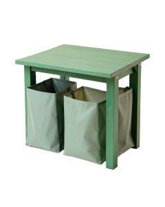 River Arc Laundry Sorting Station With Plain Removable Bags - Green