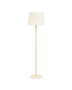 Spruce Bridge Floor Lamp With A Plain Fabric Shade - Ivory (synthetic illustration; no displayed measurements)