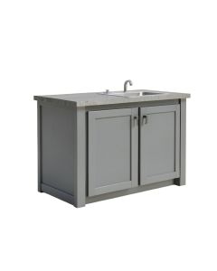 Outdoor Kitchen 6-Piece Free Standing Cabinet Set In Slate Gray