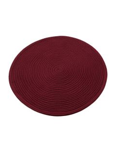 Aradia Braided Cotton Burgundy Area Rug