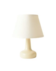 Rowan Bridge Table Lamp With A Plain Fabric Shade - Ivory