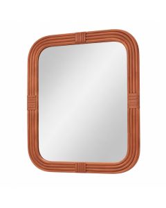 Ridge Bridge Framed Wall Mirror - Terracotta