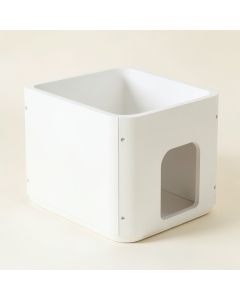 Elm Crossing Empty Furniture-Style Litter Enclosure - White (synthetic illustration; no displayed measurements)
