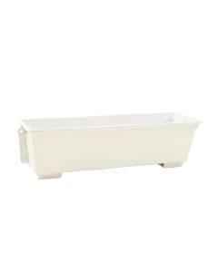 Fern Bend Empty Railing Planter With Integral Brackets - White