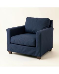 Reed Branch Upholstered Armchair - Navy (synthetic illustration; no displayed measurements)