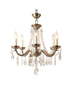 Negron 5 - Light Candle Style Empire Chandelier With Crystal Accent (synthetic illustration; no displayed measurements)