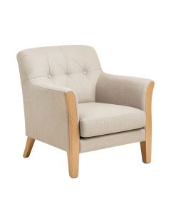 Bouwhuis 20.5 '' Wide Tufted Linen Armchair