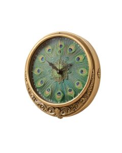 Oversized Shala Peacock Wall Clock