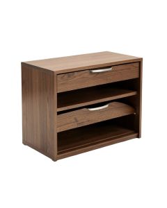 Ostrowski 12 Pair Espresso Shoe Storage Cabinet (synthetic illustration; no displayed measurements)