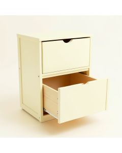 Pine Bend Freestanding Pull-Out Hamper Cabinet - Ivory (synthetic illustration; no displayed measurements)