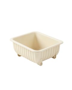 Rowan Branch Empty Railing Planter With Integral Brackets - Ivory (synthetic illustration; no displayed measurements)