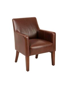 Khadeeja Faux Leather Arm Chair (synthetic illustration; no displayed measurements)