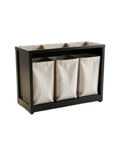 Slate Brook Laundry Sorting Station With Plain Removable Bags - Black (synthetic illustration; no displayed measurements)