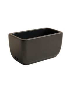 Moss Canyon Empty Railing Planter With Integral Brackets - Black (synthetic illustration; no displayed measurements)
